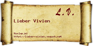 Lieber Vivien névjegykártya